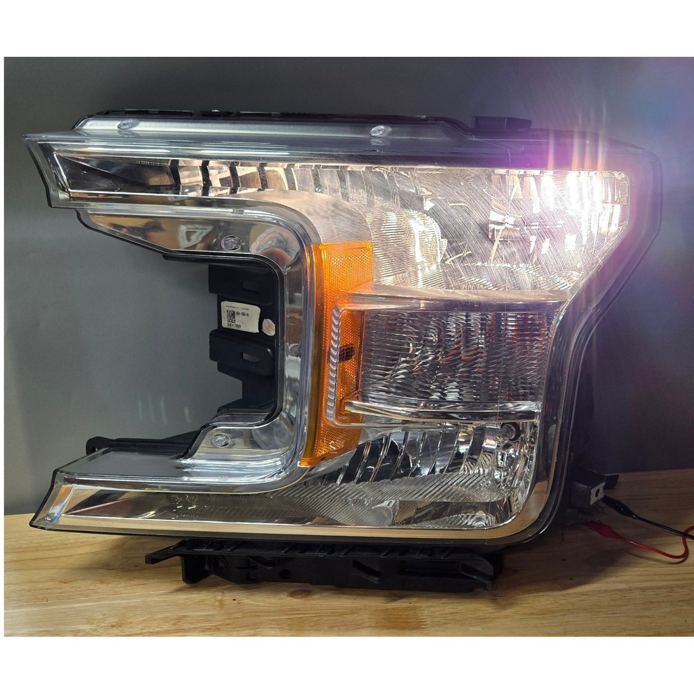 2018-2020 Ford F150 LH Driver Halogen Headlight OEM JL34-13006-A Chrome Tested